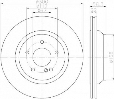 HELLA PAGID 8dd355115391 -  Тормозной диск